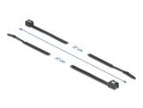 Delock Kabelbinder selbstschneidend L 370 x B 4,8 mm 50 Stück schwarz