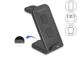 Delock Wireless Charger 3 in 1 mit 2 Ladespulen 5 W / 5 W / 15 W