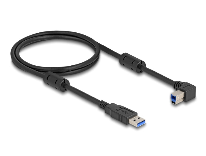 Delock USB 5 Gbps Kabel Typ-A Stecker zu Typ-B Stecker 90° links gewinkelt 1 m
