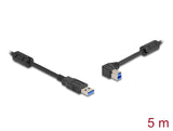 Delock USB 5 Gbps Kabel Typ-A Stecker zu Typ-B Stecker 90° links gewinkelt 5 m