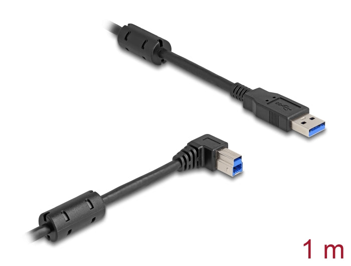 Delock USB 5 Gbps Kabel Typ-A Stecker zu Typ-B Stecker 90° rechts gewinkelt 1 m