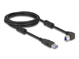 Delock USB 5 Gbps Kabel Typ-A Stecker zu Typ-B Stecker 90° rechts gewinkelt 2 m