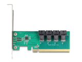 Delock PCI Express x16 Karte zu 4 x intern SFF-8643 NVMe - Bifurcation - Low Profile Formfaktor