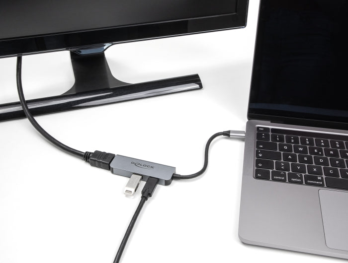 Delock USB Type-C™ Adapter zu HDMI 4K 60 Hz mit USB Typ-A und USB Type-C™ PD 95 W