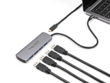 Delock USB 10 Gbps 4 Port USB Typ-A Hub mit USB Type-C™ Anschluss und zusätzlicher Strombuchse