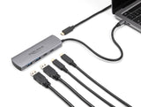 Delock USB 10 Gbps 2 Port USB Typ-A + 2 Port USB Type-C™ Hub mit USB Type-C™ Anschluss und zusätzlicher Strombuchse