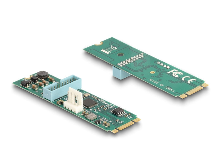 Delock Konverter M.2 Key B+M Stecker zu 2 x USB 5 Gbps Typ-A Buchse mit 50 cm Kabel