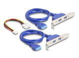 Delock Konverter M.2 Key B+M Stecker zu 4 x USB 5 Gbps Typ-A Buchse mit 50 cm Kabel