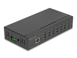 Delock Industrie Hub 7 x USB 2.0 Typ-A mit 15 kV ESD Schutz und Hutschienenbefestigung