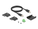 Delock Industrie Hub 7 x USB 2.0 Typ-A mit 15 kV ESD Schutz und Hutschienenbefestigung