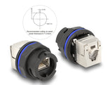 Delock RJ45 Cat.6A Einbaubuchse mit LSA Anschluss schwarz
