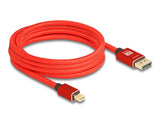 Delock Mini DisplayPort zu DisplayPort Kabel 8K 60 Hz 3 m rot Metall ohne Einrastfunktion
