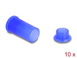 Delock DL4 Staubschutz für Stecker und Buchse, Silikon, 2-teilig, blau 10er Set