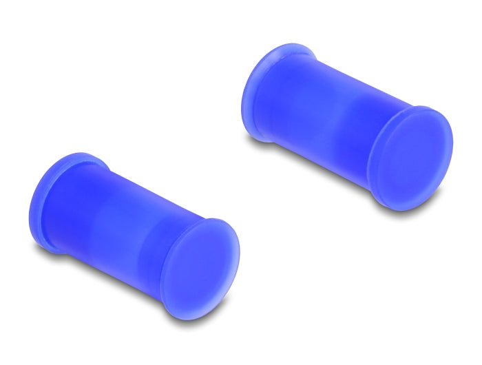Delock DL4 Staubschutz für Stecker und Buchse, Silikon, 2-teilig, blau 10er Set