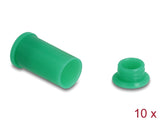 Delock DL4 Staubschutz für Stecker und Buchse, Silikon, 2-teilig, grün 10er Set