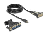 Delock Adapter USB Type-C™ > 1 x Seriell DB9 RS-232 + Adapter DB25