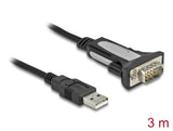 Delock Adapter USB 2.0 Typ-A zu 1 x Seriell RS-232 DB9 3 m