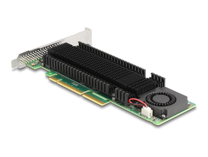 Delock PCI Express x8 Karte zu 2 x intern NVMe M.2 Key M mit RAID - Low Profile Formfaktor