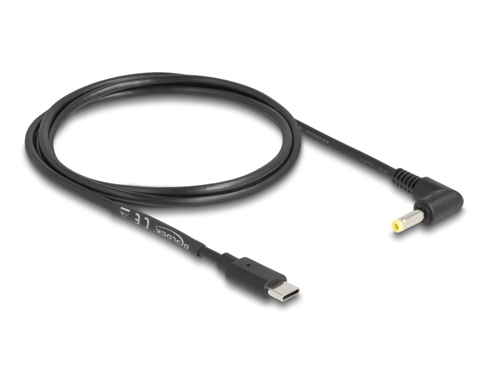 Delock USB Type-C™ Stromkabel zu DC 4,0 x 1,7 mm Stecker gewinkelt 1,5 m