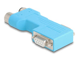 Delock D-Sub 9 Stecker und Buchse zu M12 Stecker und Buchse A-kodiert 5 pin CAN Bus Verteiler 90° blau