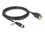 Delock M12 Kabel A-kodiert 8 Pin Buchse zu RJ45 Buchse zum Einbau Cat.5e FTP 3 m schwarz