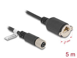 Delock M12 Kabel X-kodiert 8 Pin Buchse zu RJ45 Buchse zum Einbau Cat.6A S/FTP 5 m schwarz