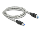 Delock USB 5 Gbps Kabel Typ-A Stecker zu Typ-B Stecker mit Metallmantel 1 m