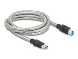 Delock USB 5 Gbps Kabel Typ-A Stecker zu Typ-B Stecker mit Metallmantel 2 m