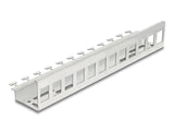 Delock Keystone Metall Halterung 12 Port für Hutschienen und Wandmontage