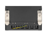 Delock Mini Desktop Patchpanel RJ45 Buchse 6 Port Cat.6A geschirmt schwarz - zur Montage an Tisch, Wand oder Hutschiene