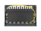 Delock Leergehäuse 6 Port für Keystone RJ-Module schwarz - zur Montage an Tisch, Wand oder Hutschiene