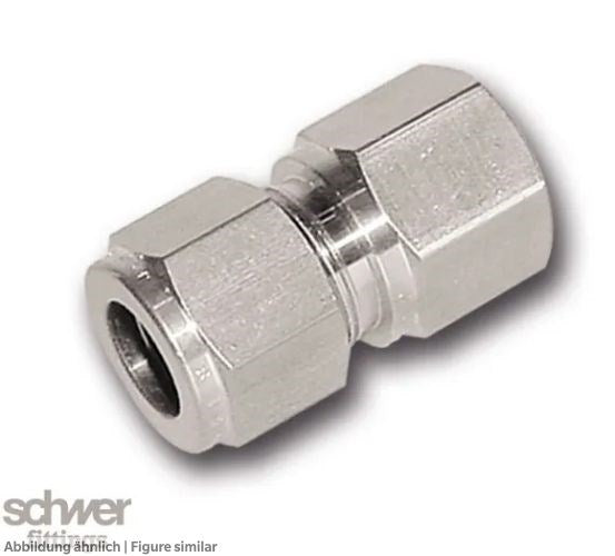 Aufschraub-Verschraubung 1.4401 6 mm x NPT 1/4 Innen