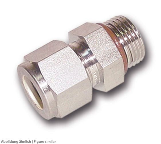 Einschraub-Verschraubung 1.4404 6mm x 7/16"-20 UNF Schraderstutzen