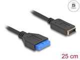 Delock USB 5 Gbps Kabel Pfostenbuchse zu intern USB Typ-E Key A Buchse 25 cm
