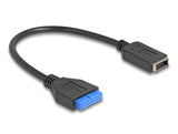 Delock USB 5 Gbps Kabel Pfostenbuchse zu intern USB Typ-E Key A Buchse 25 cm