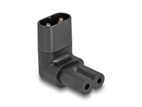 Delock Netzadapter IEC 60320 - C8 auf C7, Stecker / Buchse, 2,5 A, 90° gewinkelt