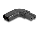 Delock Netzadapter IEC 60320 - C8 auf C7, Stecker / Buchse, 2,5 A, 90° links / rechts gewinkelt