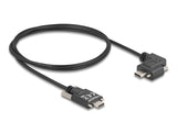 Delock USB 2.0 Kabel USB Type-C™ Stecker mit Schrauben zu USB Type-C™ Stecker mit Schrauben gewinkelt links / rechts PD 3.0 60 W 1 m