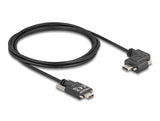 Delock USB 2.0 Kabel USB Type-C™ Stecker mit Schrauben zu USB Type-C™ Stecker mit Schrauben gewinkelt links / rechts PD 3.0 60 W 2 m