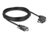 Delock USB 2.0 Kabel USB Type-C™ Stecker mit Schrauben zu USB Type-C™ Stecker mit Schrauben gewinkelt links / rechts PD 3.0 60 W 5 m
