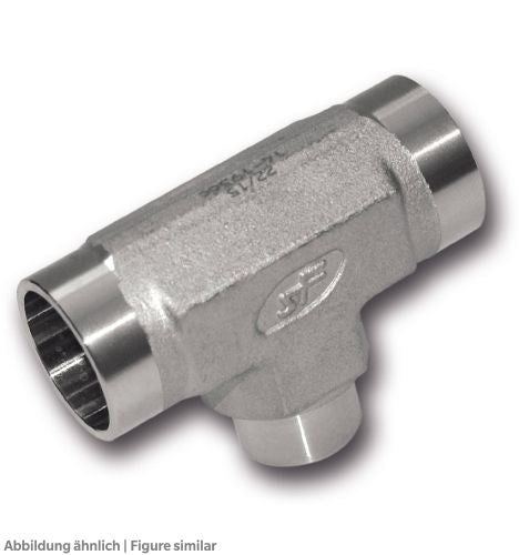 Löt-Red-T-Stück 22x12x22mm 1.4571, 200bar