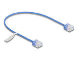 Delock RJ45 Netzwerkkabel Cat.6 UTP Ultra Slim 0,3 m blau mit kurzen Steckern