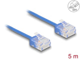 Delock RJ45 Netzwerkkabel Cat.6 UTP Ultra Slim 5 m blau mit kurzen Steckern