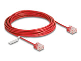 Delock RJ45 Netzwerkkabel Cat.6 UTP Ultra Slim 5 m rot mit kurzen Steckern