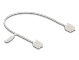 Delock RJ45 Netzwerkkabel Cat.6 UTP Ultra Slim 0,3 m grau mit kurzen Steckern