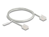 Delock RJ45 Netzwerkkabel Cat.6 UTP Ultra Slim 1 m grau mit kurzen Steckern