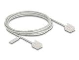 Delock RJ45 Netzwerkkabel Cat.6 UTP Ultra Slim 2 m grau mit kurzen Steckern