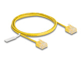 Delock RJ45 Netzwerkkabel Cat.6 UTP Ultra Slim 1 m gelb mit kurzen Steckern