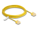 Delock RJ45 Netzwerkkabel Cat.6 UTP Ultra Slim 3 m gelb mit kurzen Steckern
