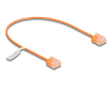 Delock RJ45 Netzwerkkabel Cat.6 UTP Ultra Slim 0,3 m orange mit kurzen Steckern